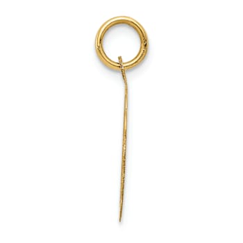 14k Yellow Gold Textured and Diamond-Cut A Date To Remember Disc Pendant