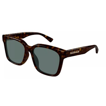 Gucci Havana Frame/ Green Lens Sunglasses