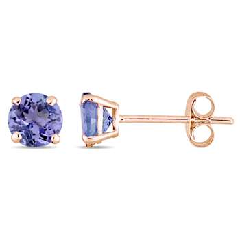 Tanzanite 14K Yellow Gold Earrings 1.08ctw