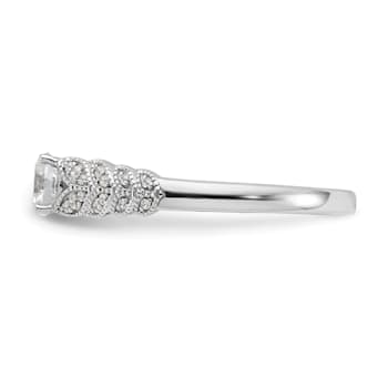 Rhodium Over 14K White Gold Lab Grown Diamond VS/SI GH, Complete
Engagement Ring 0.5ctw
