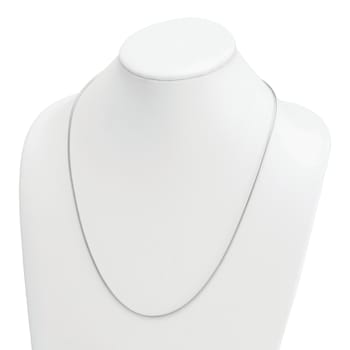 Rhodium Over Sterling Silver 1.6mm Snake 18 Inch Chain