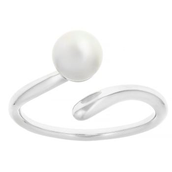 Freshwater Pearl Bypass Ring In Sterling Silver