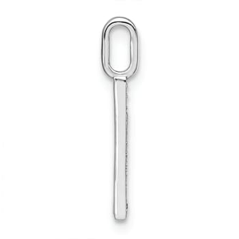 14K White Gold Diamond Lower Case Letter K Initial Pendant