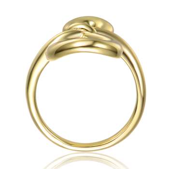 Infinity Knot Bow Ring In 14K Gold Over Brass