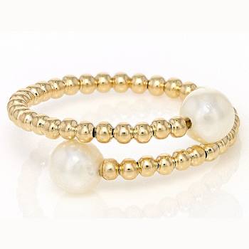 Freshwater Pearl Bypass Ring In 14K Gold