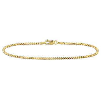 10K Yellow Gold 1.6mm Box Link Bracelet