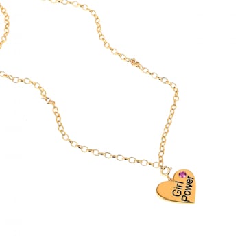 Lab Created Pink Sapphire 18K Yellow Gold Over Sterling Silver Girl
Power Word Charm