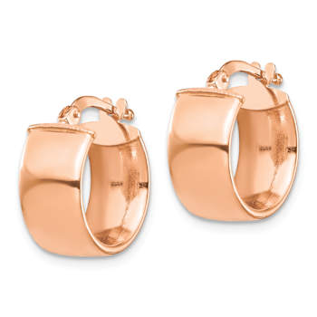 14k Rose Gold High Polished 5/8" Hoop Earrings