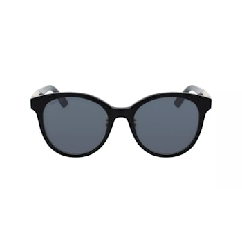 Gucci Black Frame / Gray Round Lens Sunglasses