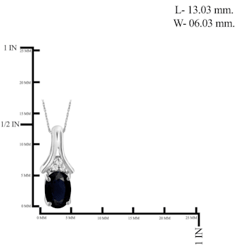 Black Sapphire Rhodium Over Sterling Silver Pendant with Chain 0.55ctw