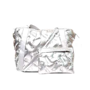 GO Dash Dot 2 Go Easy Tote 2 Handbag in Silver