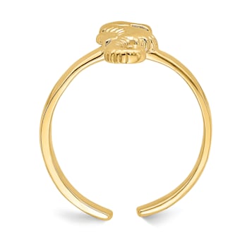 14K Yellow Gold Adjustable Seahorse Toe Ring