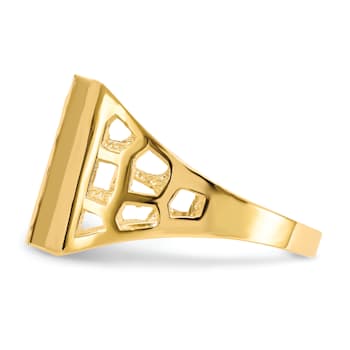 10K Yellow Gold Men's Cubic Zirconia Ring