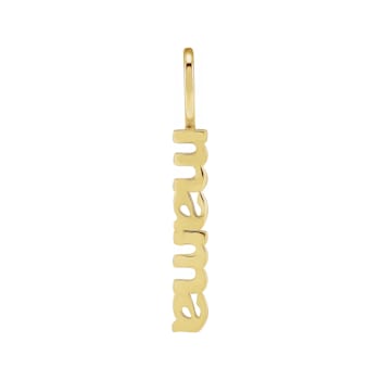 14K Yellow Gold "Mama" Charm Pendant