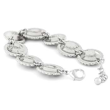 Silver Tone Star Station Bracelet
