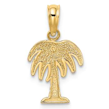 10K Yellow Gold Charleston Palm Tree Charm