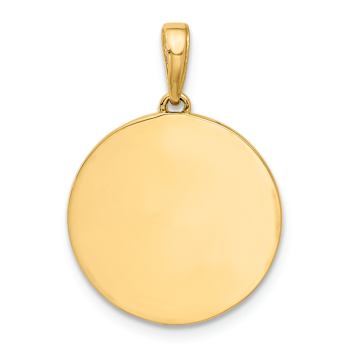 14k Two-tone Gold Brushed and Diamond-cut It's A Boy Pendant