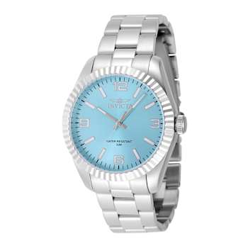 Invicta Specialty 36mm Light Blue Dial Stainless Steel Band Quartz Watch