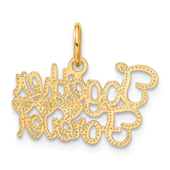 14k Yellow Gold Together Forever Pendant