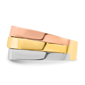 14K Contemporary Flat Top Band