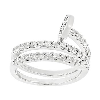 CZ Wrap Ring In Sterling Silver