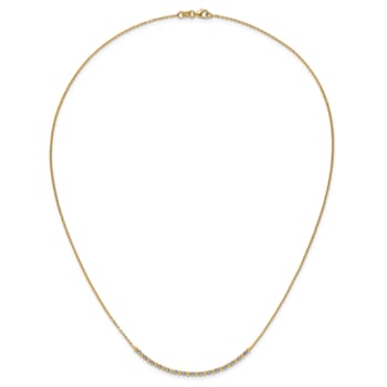 14K Two-tone Diamond-cut Beaded 18-inch Necklace
