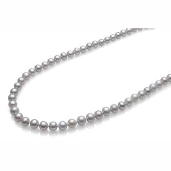 Platinum Cultured Freshwater Pearl Rhodium Over Sterling Silver 18 Inch
Strand Necklace