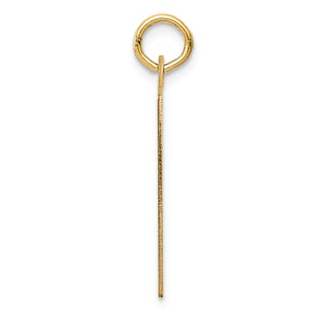 14k Yellow Gold Satin Saturday the First Day Calendar Pendant