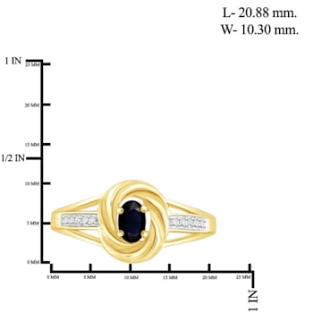 Black Sapphire 14K Gold Over Sterling Silver Ring 0.25ctw