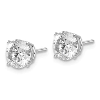 Rhodium Over 14K White Gold 2ct. 6.5mm Round G H I True Light Moissanite
Screwback Earrings
