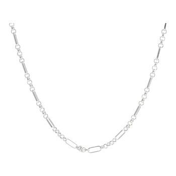 Mixed Chain Necklace Set Of 3 In Sterling Silver