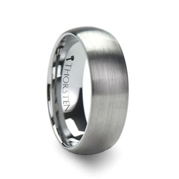 PERSEUS Domed with Brushed Finish Tungsten Band 7mm