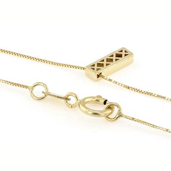 Block Letter I Initial Necklace In 10K Yellow Gold