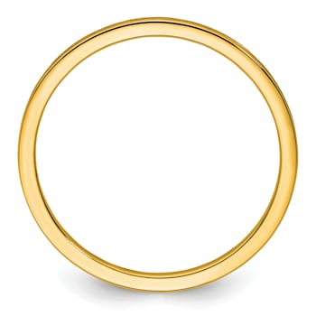 14K Yellow Gold 1.2mm Flat Satin Stackable Expressions Band