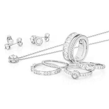 8-piece Jewelry Gift Set In Silver Tone