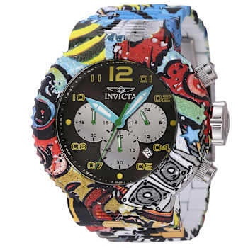 Invicta Pro Diver 52mm Yellow, Black Dial Stainless Steel Band Quartz Watch