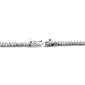 CZ Tennis Necklace In 14K Gold Over Sterling Silver