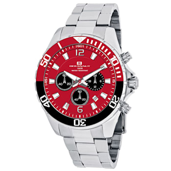 Oceanaut Men's Sevilla Red Dial, Stainless Steel Watch