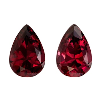 Malawi Rhodolite 14.1x9.6mm Pear Shape Matched Pair 12.42ctw