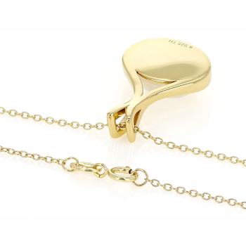 Ethiopian Opal Solitaire Pendant In 18K Gold Over Sterling Silver