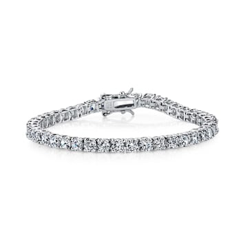 CZ Tennis Bracelet In Sterling Silver