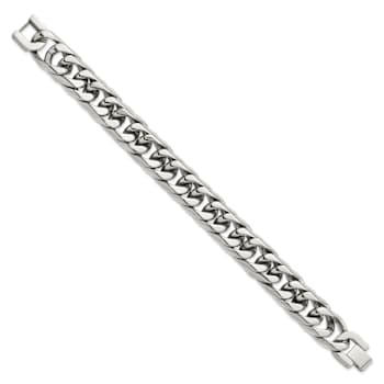 Stainless Steel 16mm Polished Heavy Curb Link Bracelet