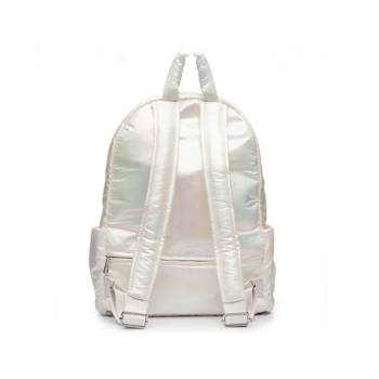 GO Dash Dot Maya Backpack Handbag in Iridescent White