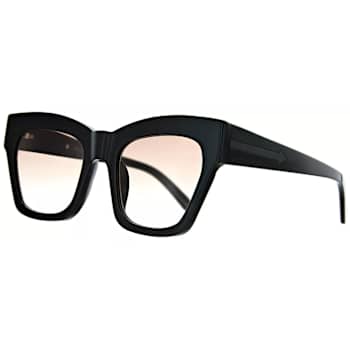 Karen Walker Black Cat Eye Frame/ Brown Gradient Lenses Sunglasses