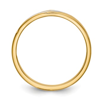 14K Yellow Gold AA Quality Mens Wedding Band