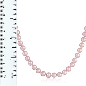 7-8mm Pink Cultured Freshwater Pearl endless Necklace
