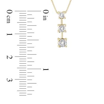 0.50ctw Diamond 3 Stone Pendant 14k Yellow Gold