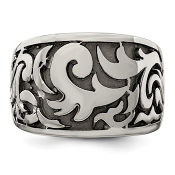 Titanium Casted Design Signet Ring