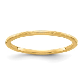 10K Yellow Gold 1.2mm Half Round Satin Stackable Expressions Band