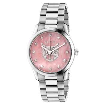Gucci Women's G-Timeless Pink Dial, Stainless Steel Watch